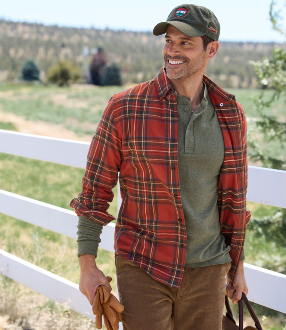 Men's Scotch Plaid Flannel Shirt, Slightly Fitted / L.L.Bean