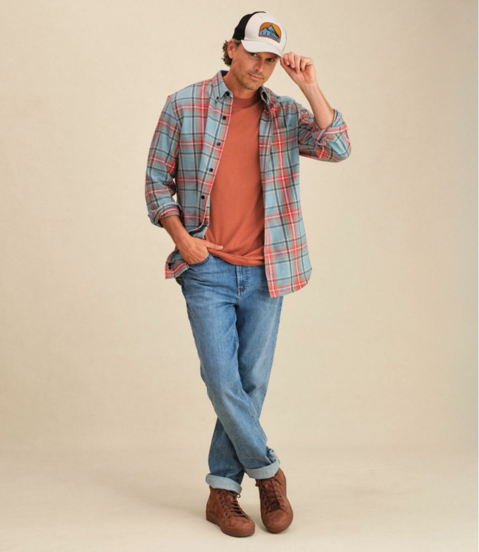 Men's Scotch Plaid Flannel Shirt, Slightly Fitted / L.L.Bean