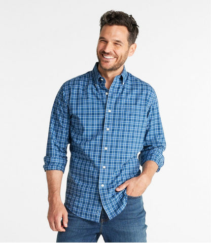 Men's Wrinkle-Free Kennebunk Sport Shirt, Slightly Fitted Check / L.L.Bean