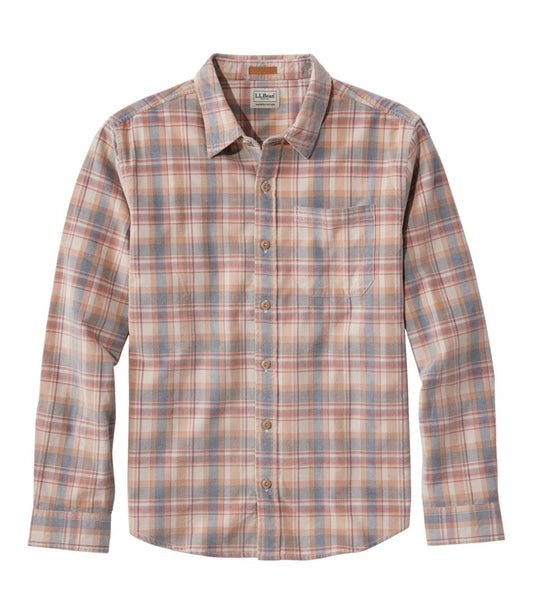 Men's Sunwashed Corduroy Shirt, Slightly Fitted Untucked Fit, Plaid / L.L.Bean