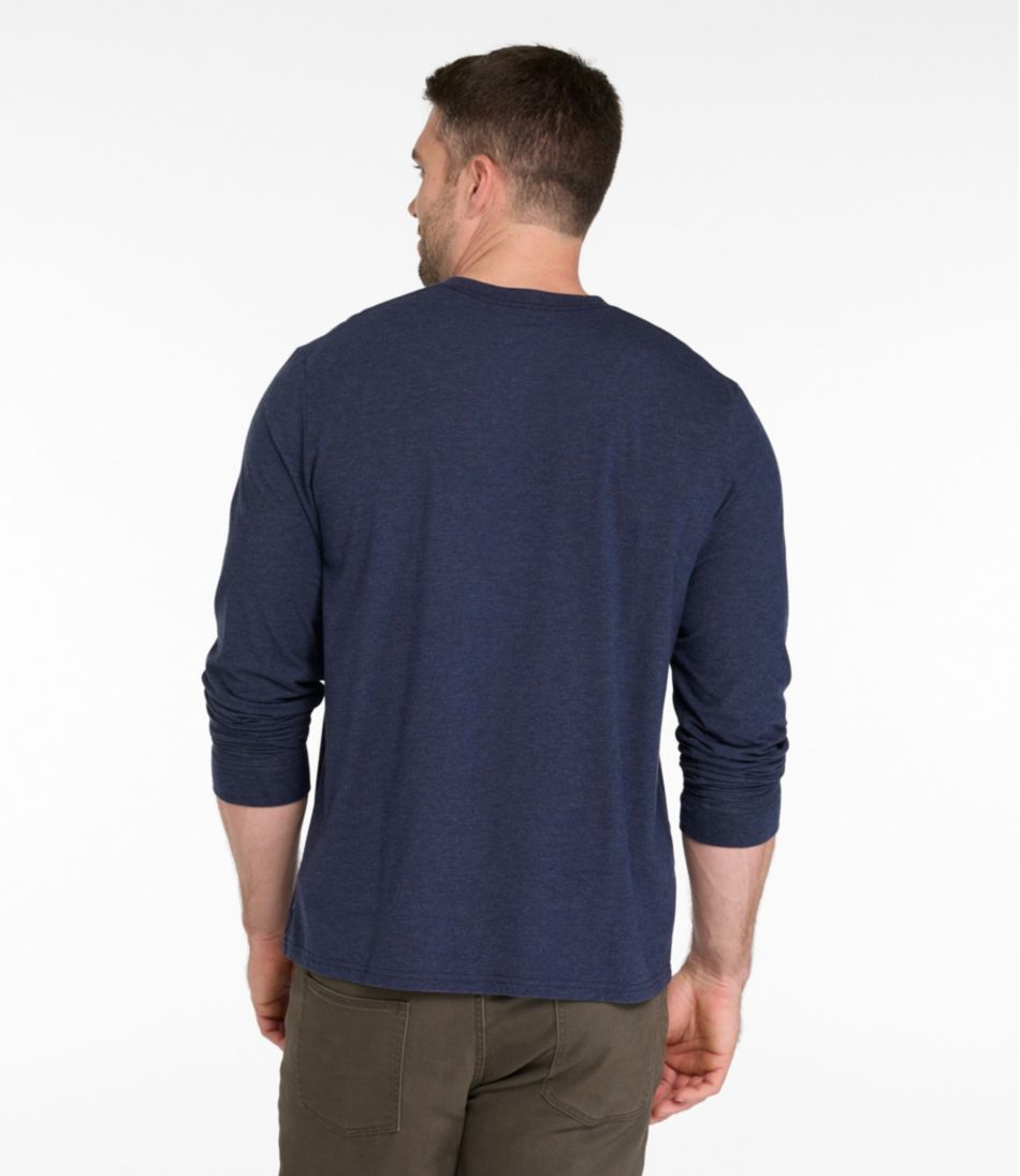 Men's Comfort Stretch Performance® Pima Tee, Long-Sleeve Henley / L.L.Bean