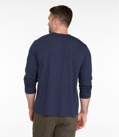 Men's Comfort Stretch Performance® Pima Tee, Long-Sleeve Henley / L.L.Bean
