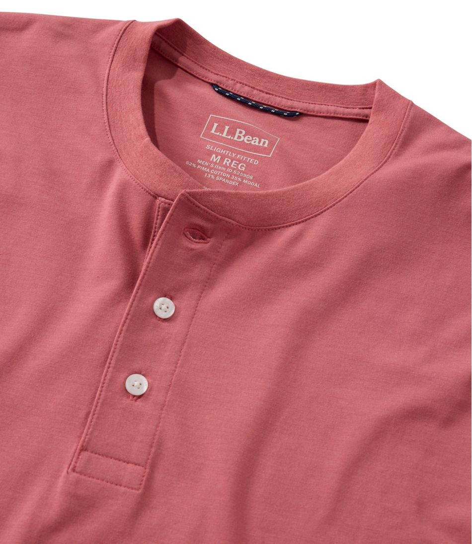 Men's Comfort Stretch Performance® Pima Tee, Long-Sleeve Henley / L.L.Bean