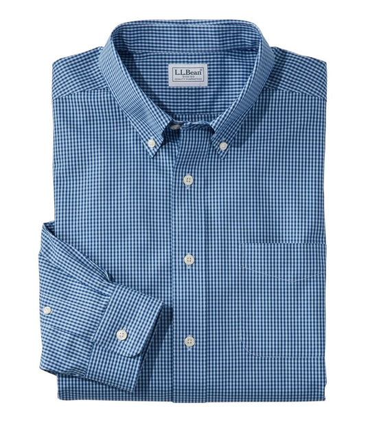 Men's Wrinkle-Free Pinpoint Oxford Cloth Shirt, Traditional Fit Tattersall / L.L.Bean