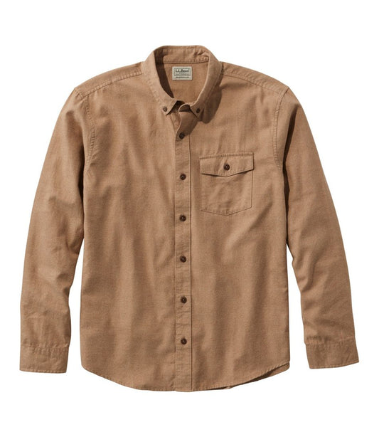 Men's Brushed Jaspé Twill Shirt, Traditional Untucked Fit / L.L.Bean