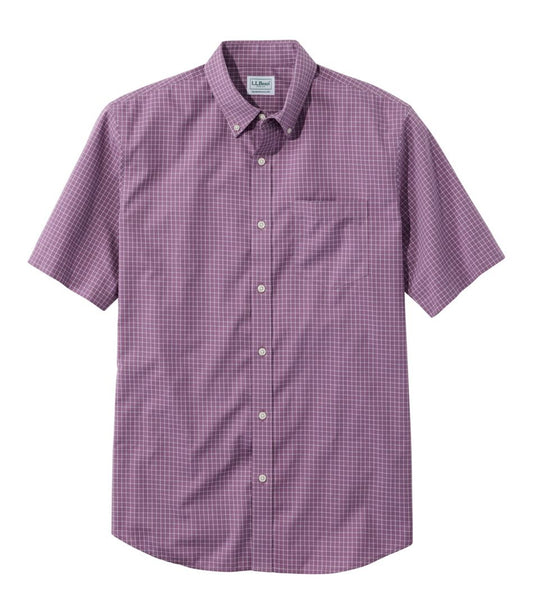 Men's Wrinkle-Free Kennebunk Sport Shirt, Traditional Fit Short-Sleeve Check / L.L.Bean
