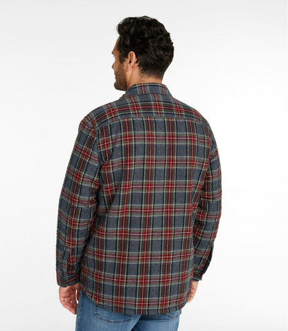 Men's Sherpa-Lined Scotch Plaid Shirt, Slightly Fitted / L.L.Bean