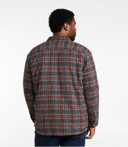 Men's Sherpa-Lined Scotch Plaid Shirt, Slightly Fitted / L.L.Bean