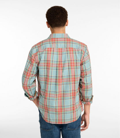 Men's Scotch Plaid Flannel Shirt, Snap-Front, Slightly Fitted Untucked Fit / L.L.Bean