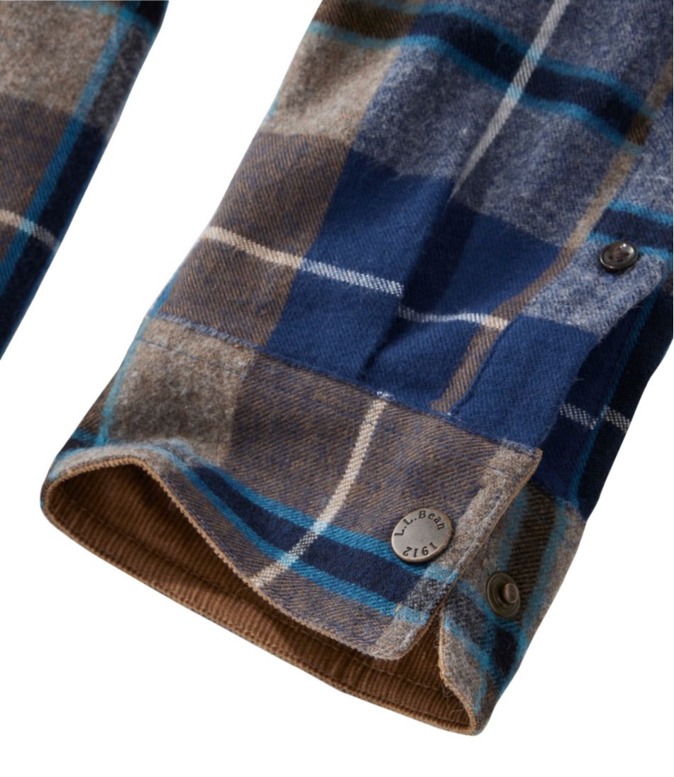 Men's Scotch Plaid Flannel Shirt, Snap-Front, Slightly Fitted Untucked Fit / L.L.Bean