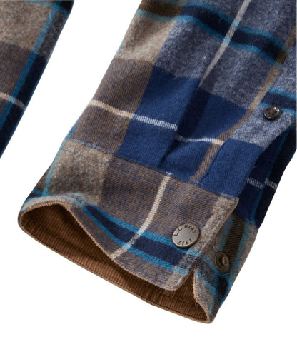 Men's Scotch Plaid Flannel Shirt, Snap-Front, Slightly Fitted Untucked Fit / L.L.Bean