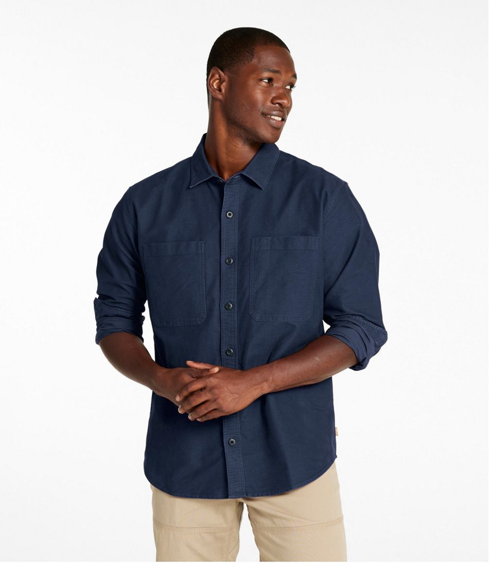 Men's Bean's Moleskin Shirt, Slightly Fitted Untucked Fit / L.L.Bean