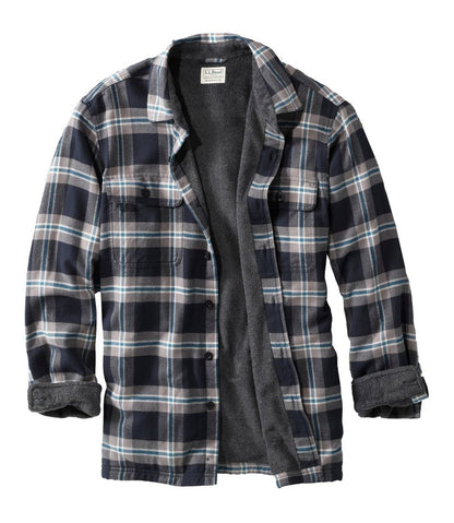 Men's Fleece-Lined Flannel Shirt, Traditional Fit / L.L.Bean