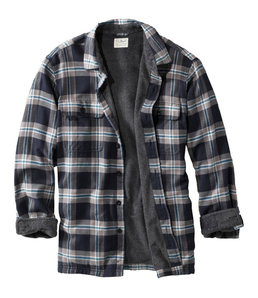 Men's Fleece-Lined Flannel Shirt, Traditional Fit / L.L.Bean