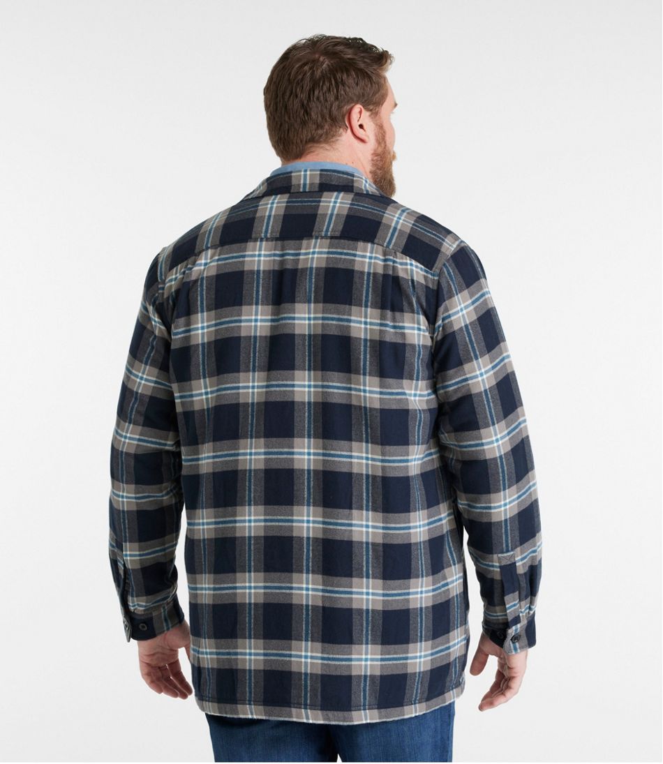 Men's Fleece-Lined Flannel Shirt, Traditional Fit / L.L.Bean