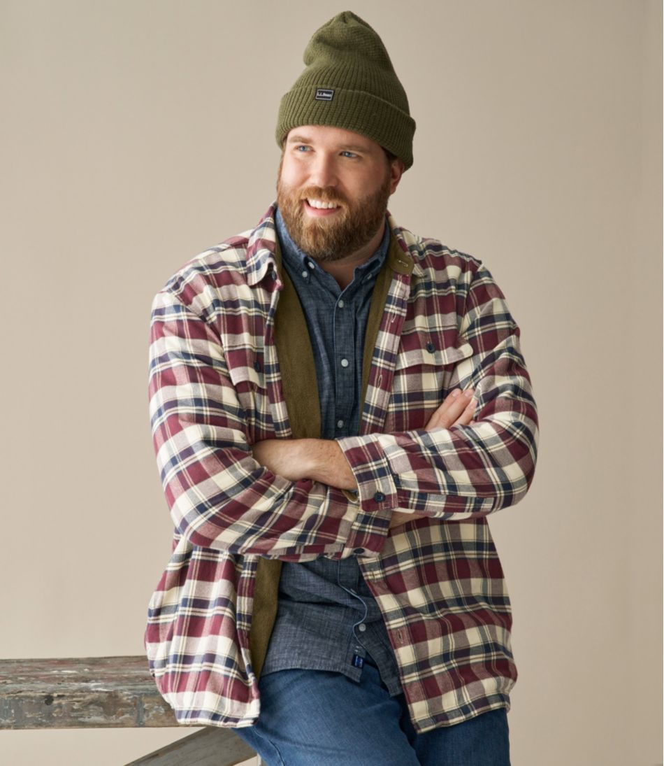 Men's Fleece-Lined Flannel Shirt, Traditional Fit / L.L.Bean