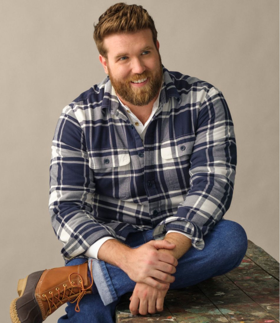 Men's Fleece-Lined Flannel Shirt, Traditional Fit / L.L.Bean