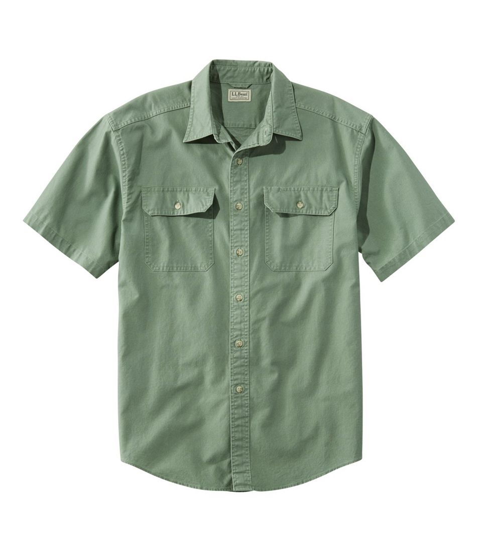 Men's Sunwashed Canvas Shirt, Traditional Fit Short-Sleeve / L.L.Bean