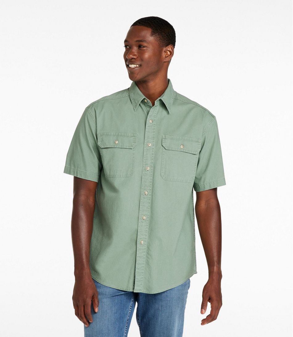 Men's Sunwashed Canvas Shirt, Traditional Fit Short-Sleeve / L.L.Bean