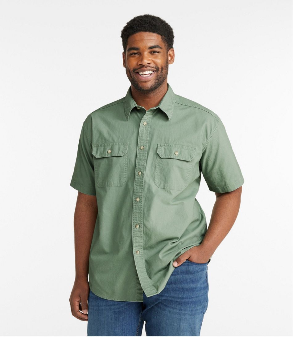 Men's Sunwashed Canvas Shirt, Traditional Fit Short-Sleeve / L.L.Bean
