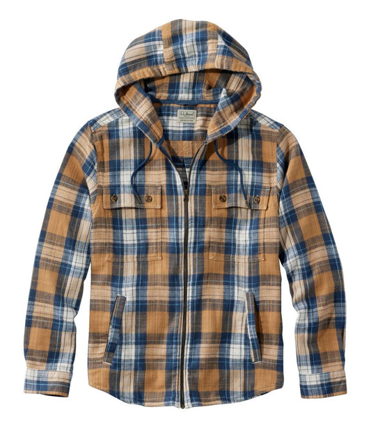 Men's 1912 Field Flannel Shirt, Hooded, Slightly Fitted Untucked Fit, Plaid / L.L.Bean