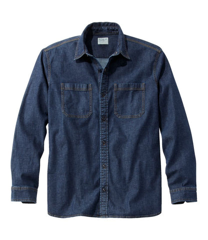 Men's BeanFlex® Denim Shirt, Traditional Untucked Fit / L.L.Bean