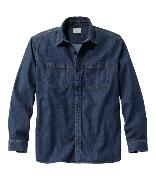 Men's BeanFlex® Denim Shirt, Traditional Untucked Fit / L.L.Bean