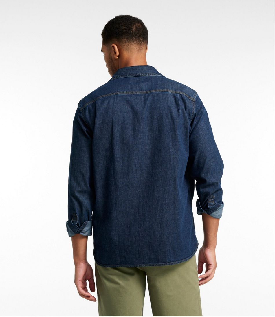 Men's BeanFlex® Denim Shirt, Traditional Untucked Fit / L.L.Bean