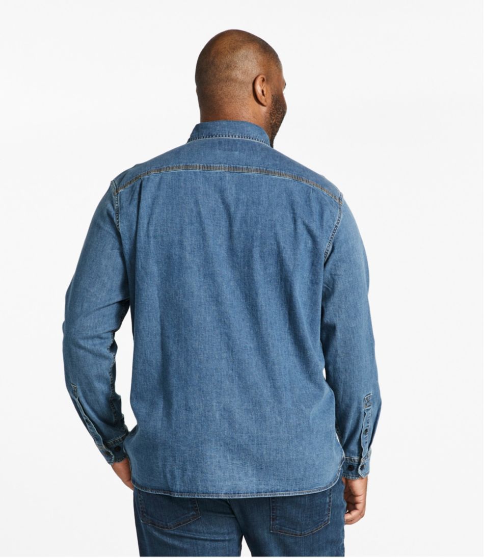 Men's BeanFlex® Denim Shirt, Traditional Untucked Fit / L.L.Bean