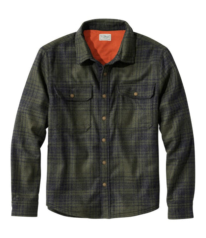 Men's Maine Guide Lightweight Lined Wool Field Shirt, Plaid / L.L.Bean