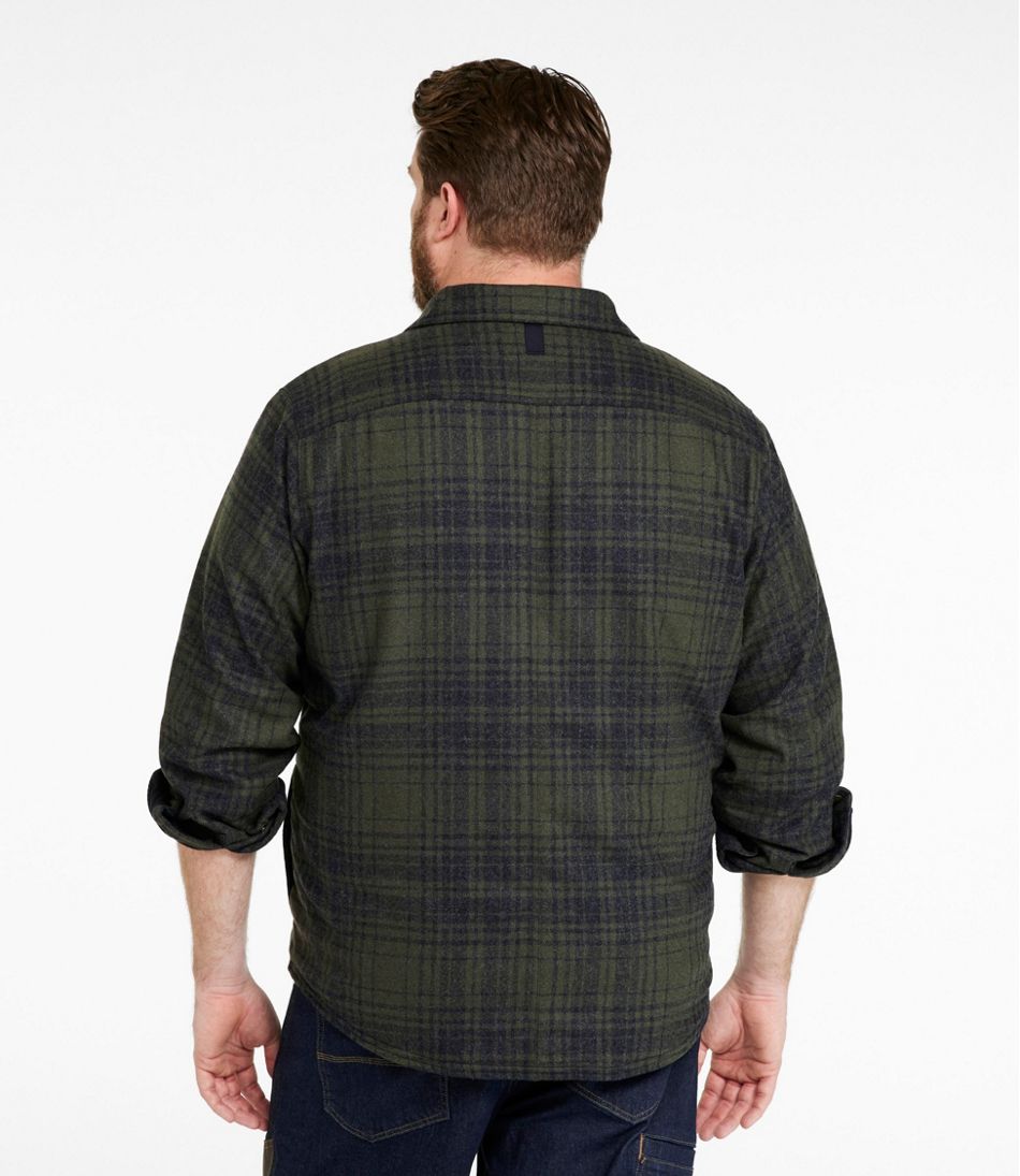 Men's Maine Guide Lightweight Lined Wool Field Shirt, Plaid / L.L.Bean