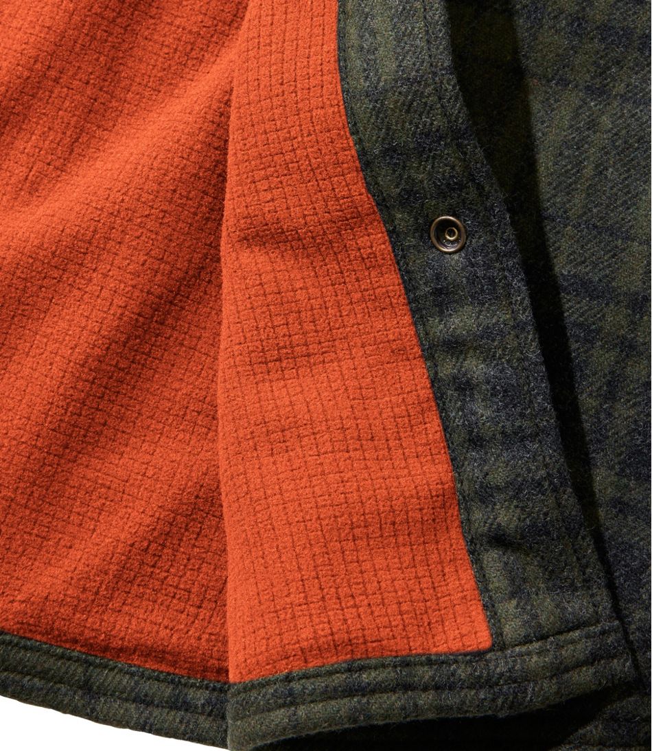 Men's Maine Guide Lightweight Lined Wool Field Shirt, Plaid / L.L.Bean