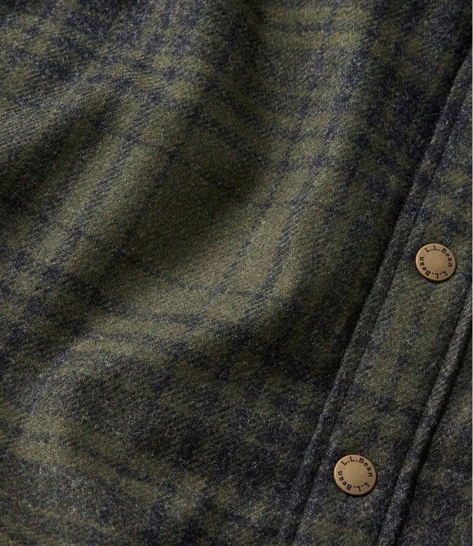 Men's Maine Guide Lightweight Lined Wool Field Shirt, Plaid / L.L.Bean