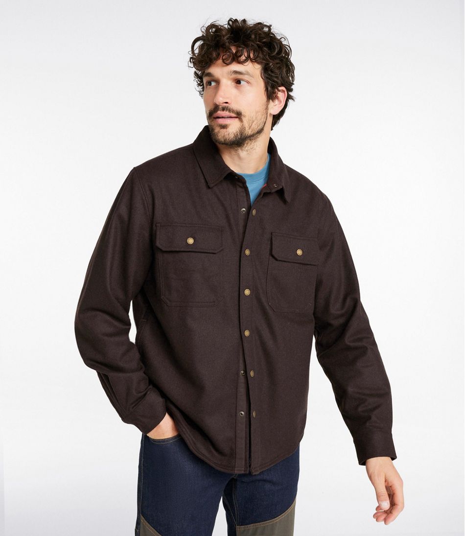 Men's Maine Guide Lightweight Lined Wool Field Shirt / L.L.Bean