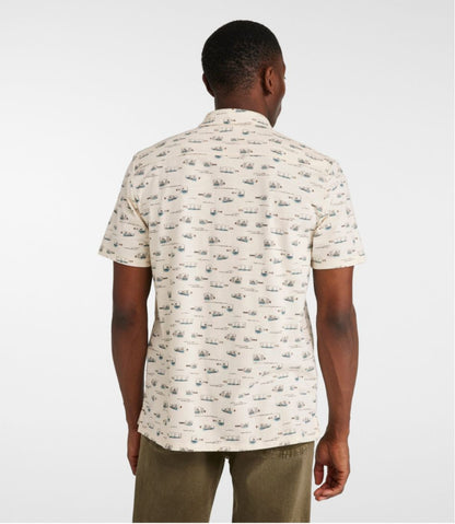 Men's Lakewashed Performance Shirts, Button-Front Shirt, Short-Sleeve, Print / L.L.Bean