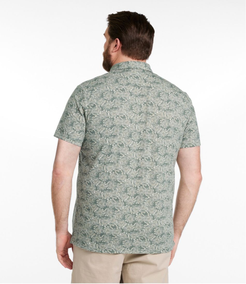 Men's Lakewashed Performance Shirts, Button-Front Shirt, Short-Sleeve, Print / L.L.Bean