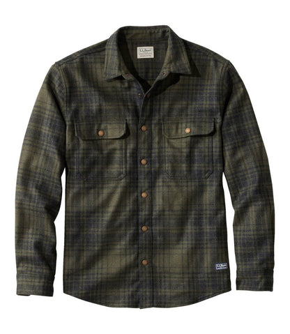 Men's Maine Guide Lightweight Wool Field Shirt, Plaid / L.L.Bean
