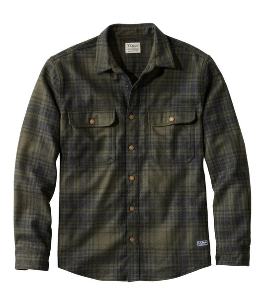 Men's Maine Guide Lightweight Wool Field Shirt, Plaid / L.L.Bean
