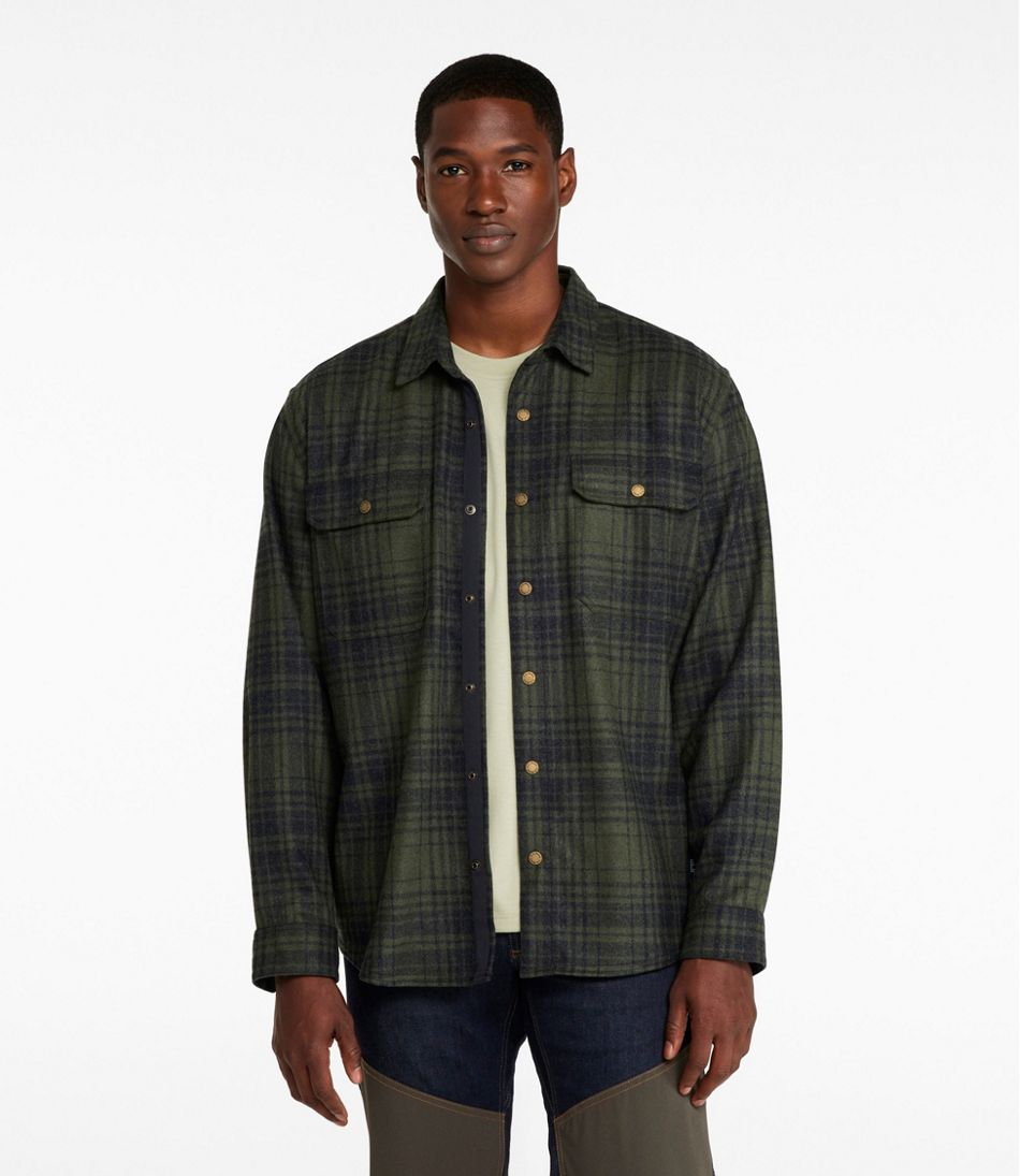 Men's Maine Guide Lightweight Wool Field Shirt, Plaid / L.L.Bean