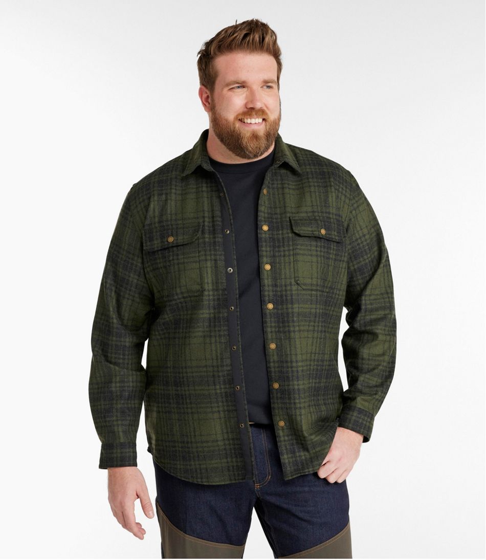 Men's Maine Guide Lightweight Wool Field Shirt, Plaid / L.L.Bean