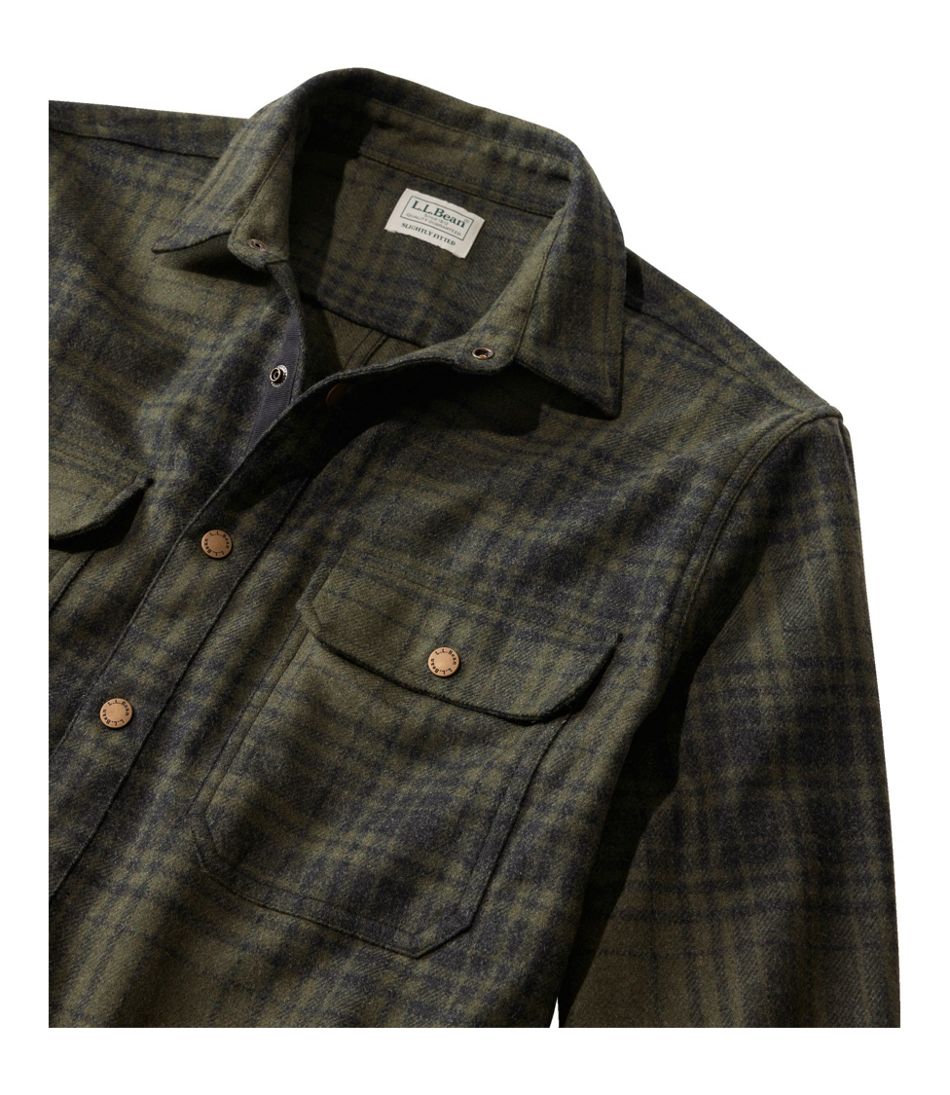 Men's Maine Guide Lightweight Wool Field Shirt, Plaid / L.L.Bean