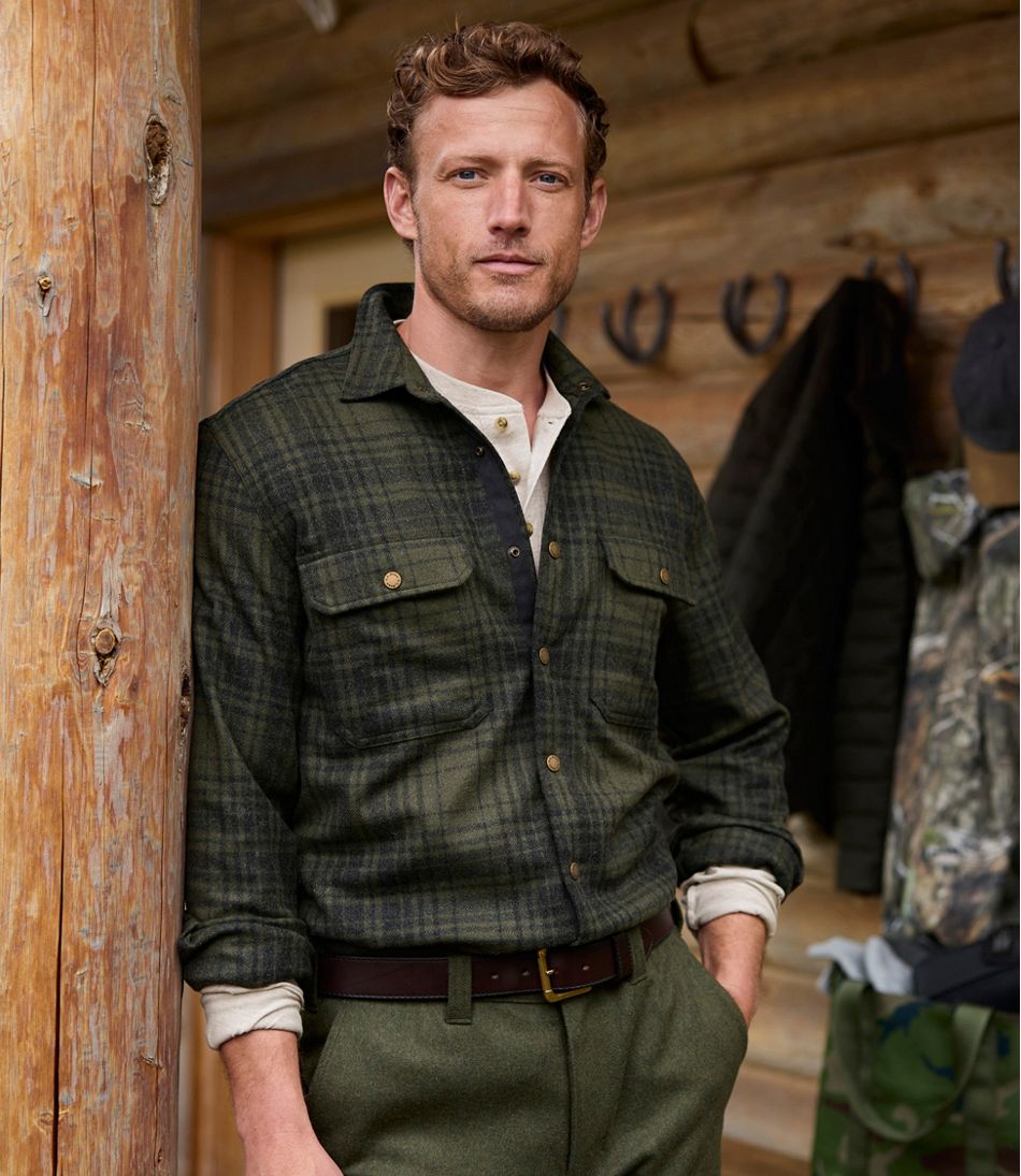 Men's Maine Guide Lightweight Wool Field Shirt, Plaid / L.L.Bean