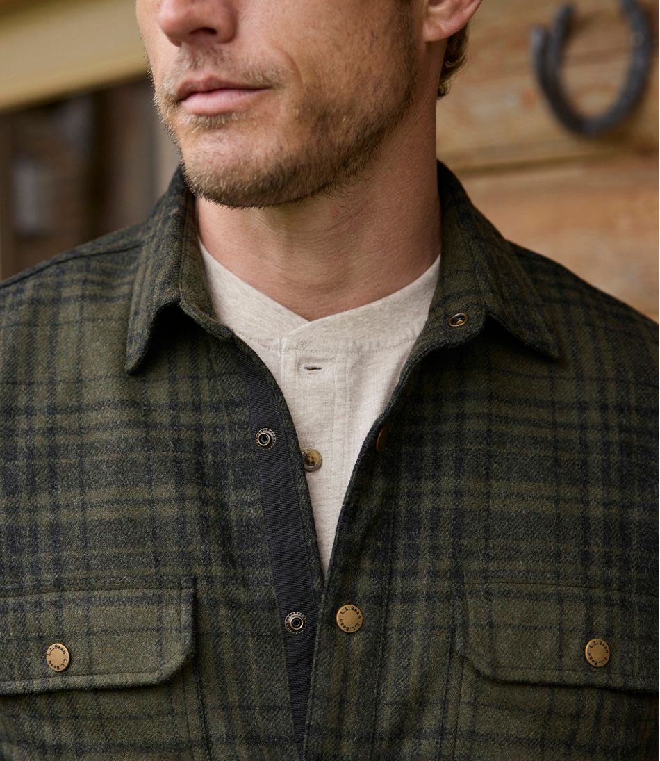 Men's Maine Guide Lightweight Wool Field Shirt, Plaid / L.L.Bean