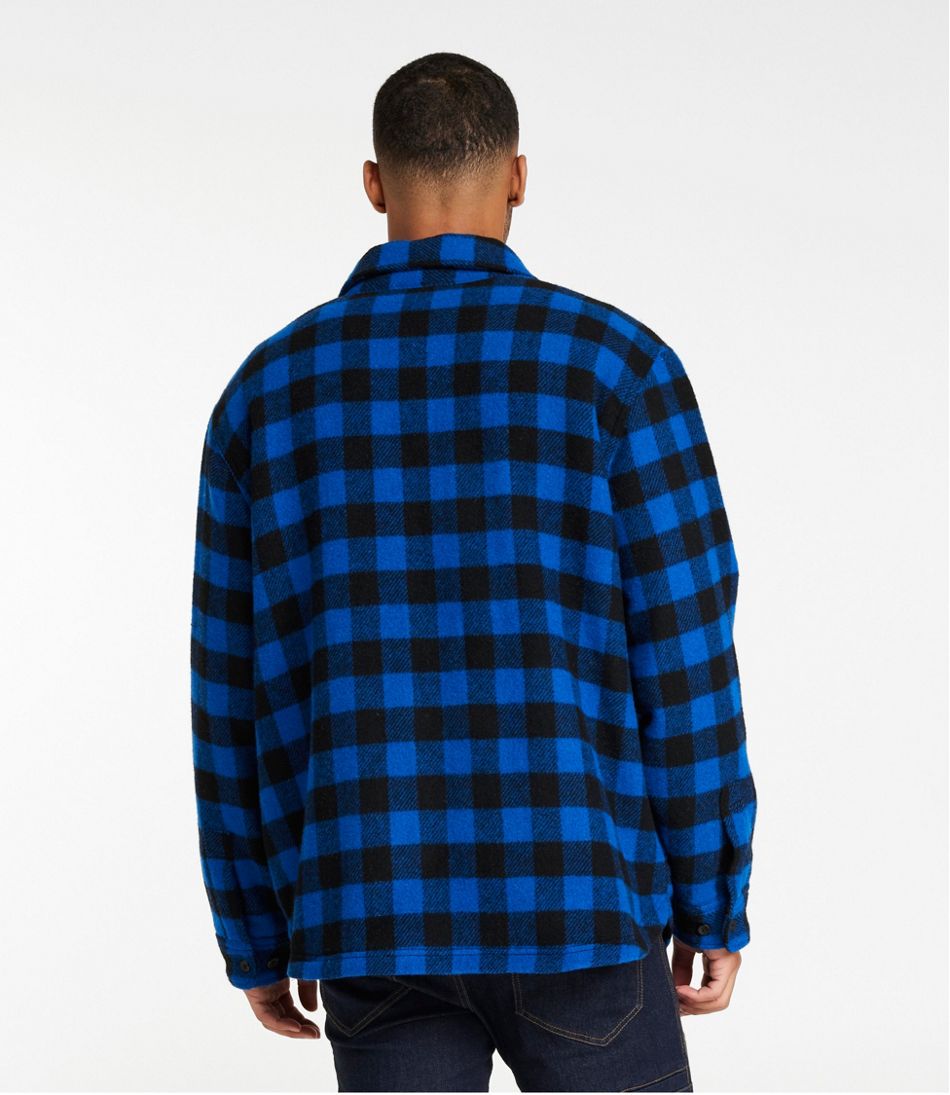 Men's Maine Guide Sherpa Lined Wool Shirt / L.L.Bean