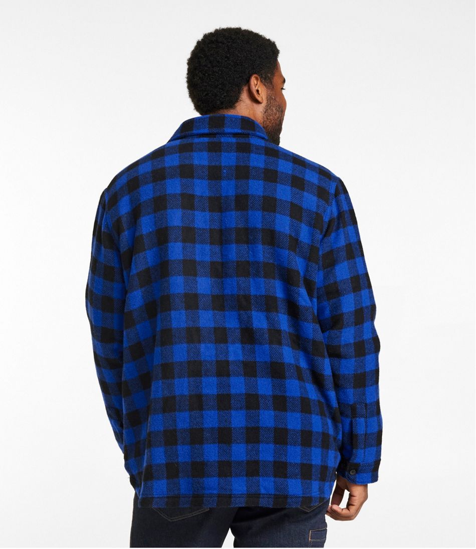 Men's Maine Guide Sherpa Lined Wool Shirt / L.L.Bean