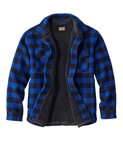 Men's Maine Guide Sherpa Lined Wool Shirt / L.L.Bean