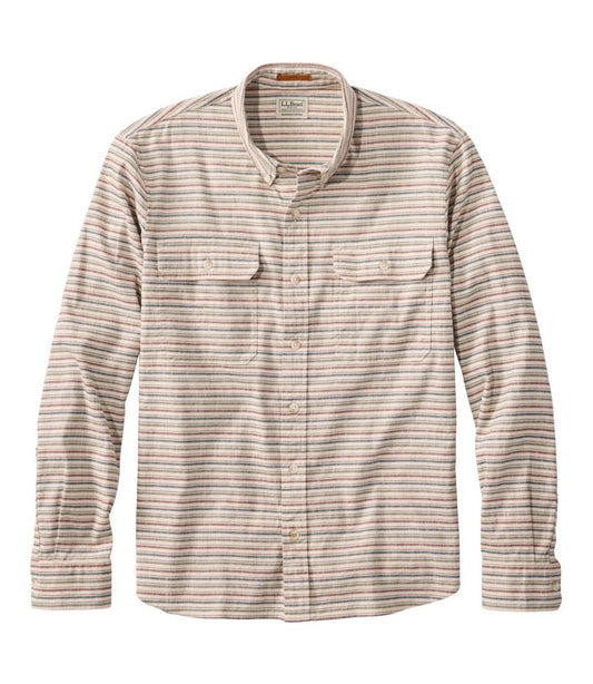 Men's Stonecoast Hemp Shirt, Long-Sleeve, Slightly Fitted Untucked Fit, Stripe / L.L.Bean