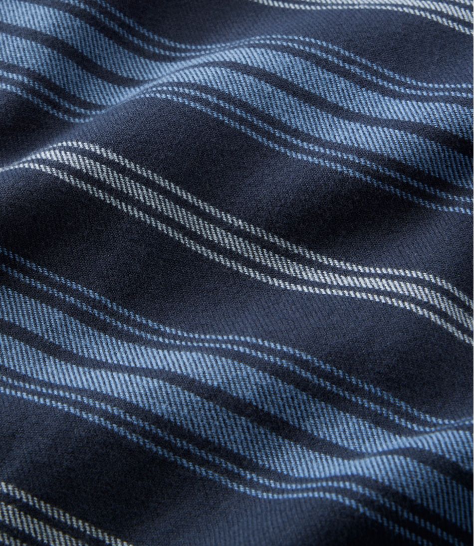 Men's Fleece-Lined Flannel Shirt, Traditional Fit, Stripe / L.L.Bean