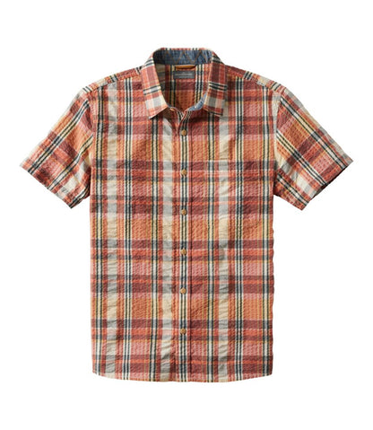 Men's Signature Seersucker Madras Shirt, Slightly Fitted, Short-Sleeve / L.L.Bean