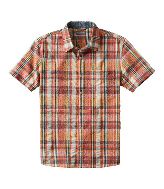 Men's Signature Seersucker Madras Shirt, Slightly Fitted, Short-Sleeve / L.L.Bean